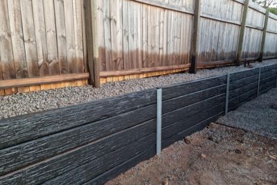 concrete sleeper retaining wall in Mango Hill